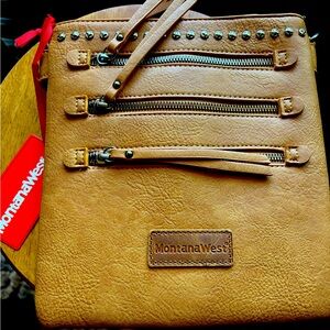 Montana West Crossbody purse multi pocket crossover side purse medium size